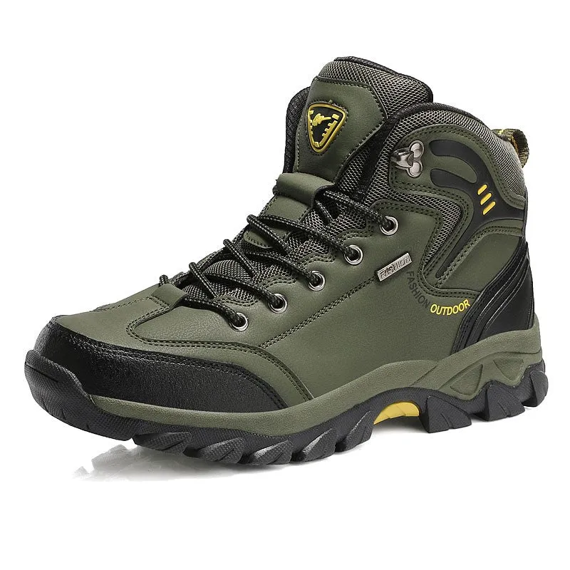 Man's outdoor athletic stable anti-skid hiking high top boots