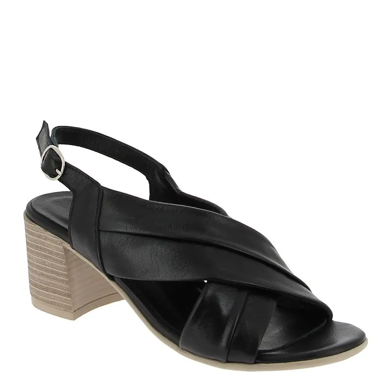 Marco Dalessi A503 Black Heeled Slingback