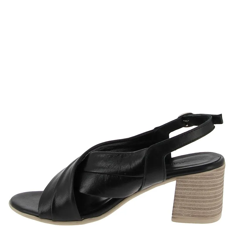 Marco Dalessi A503 Black Heeled Slingback