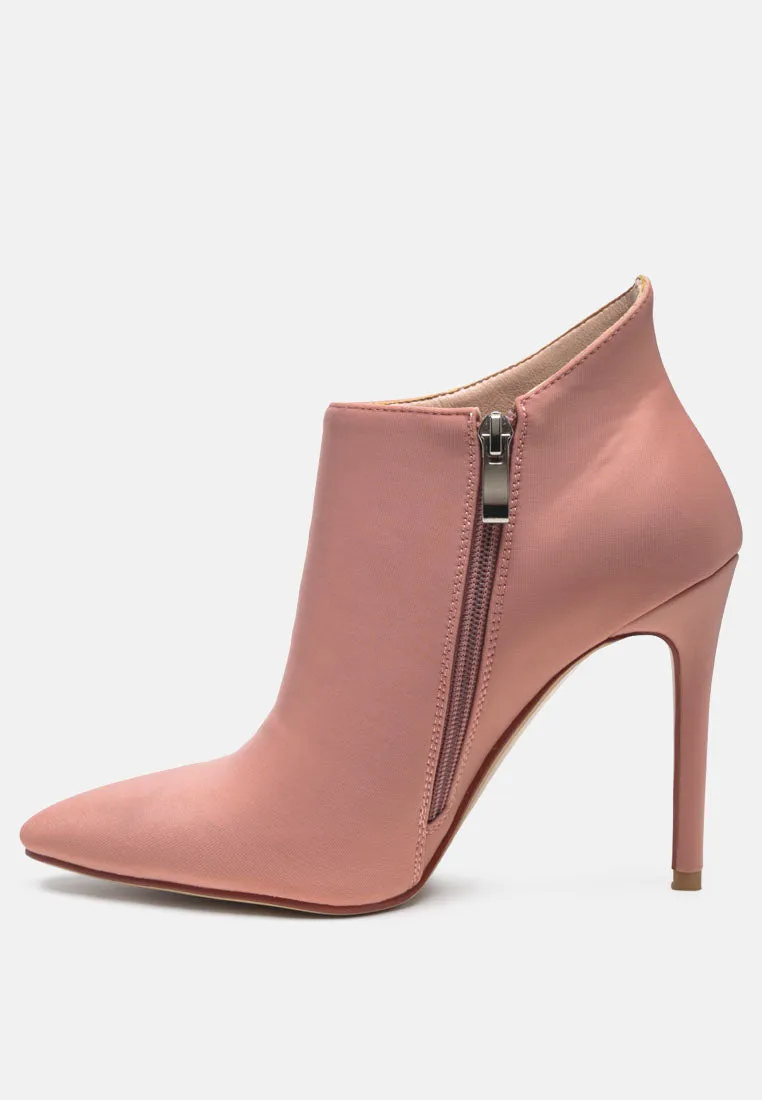 MELBA Pointed Toe Stiletto Boot in Nude