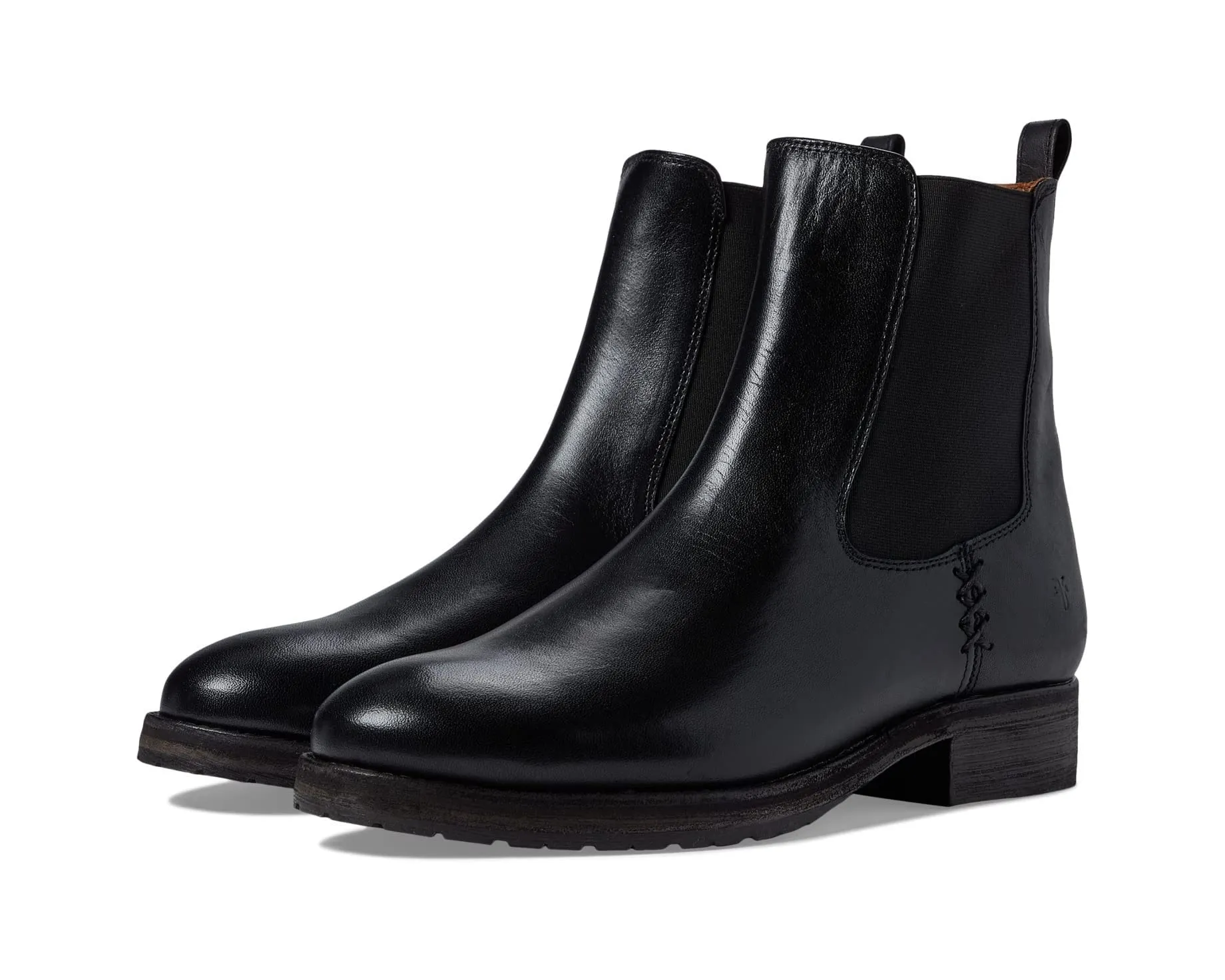 Melissa Double Sole Chelsea Frye Boots, Black