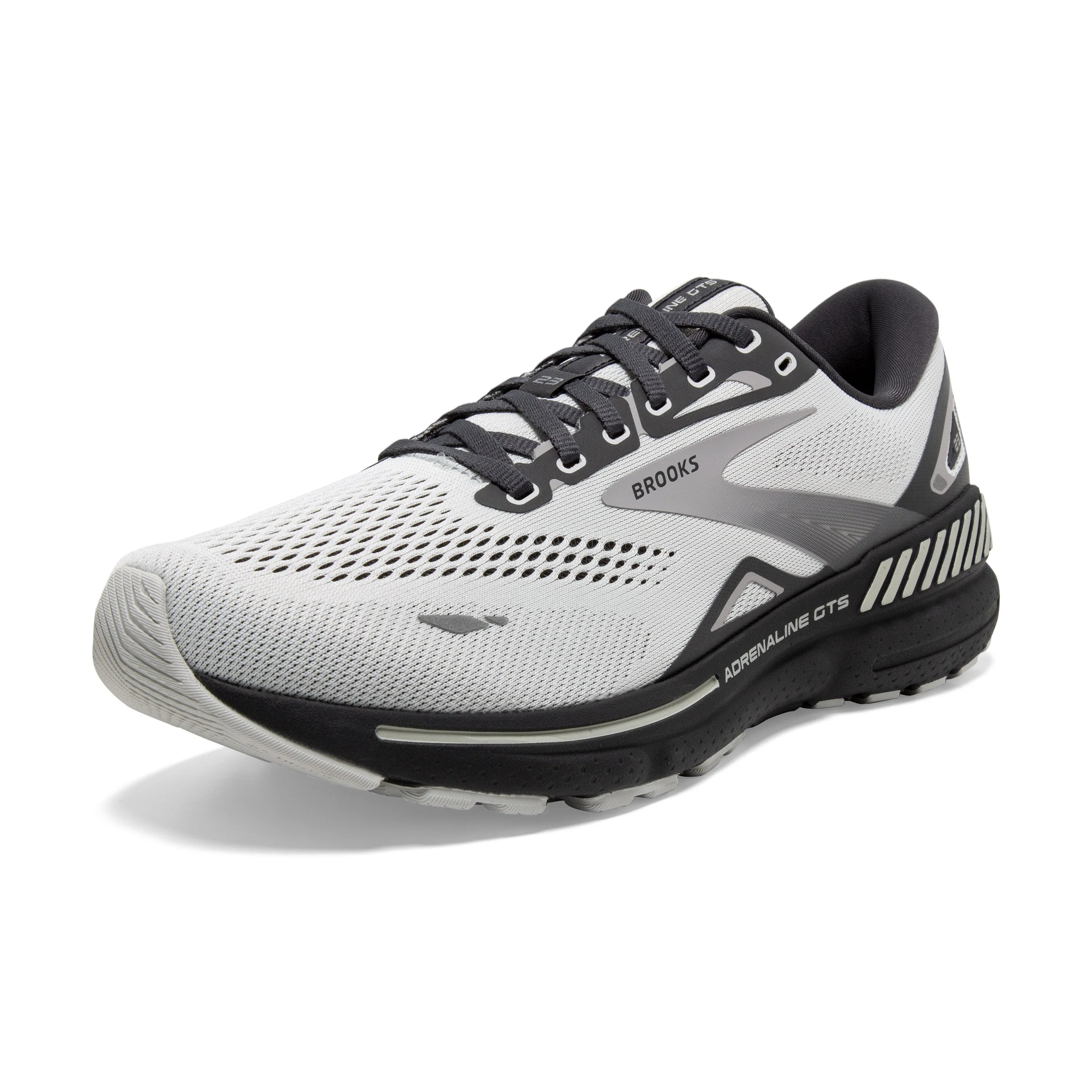 Men's Brooks Adrenaline GTS 23 1103914E065 Color: Oyster/Ebony /Alloy (EXTRA WIDE WIDTH)