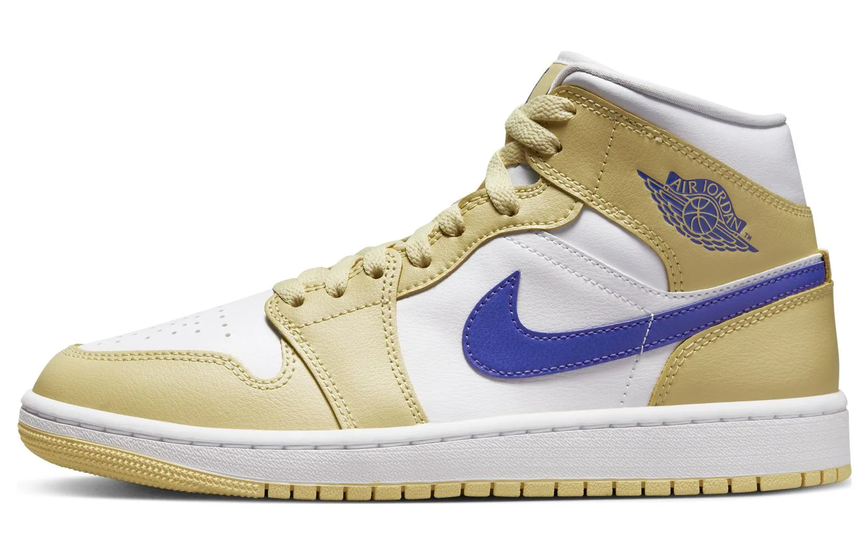 Nike Air Jordan 1 Mid Light Yellow/White