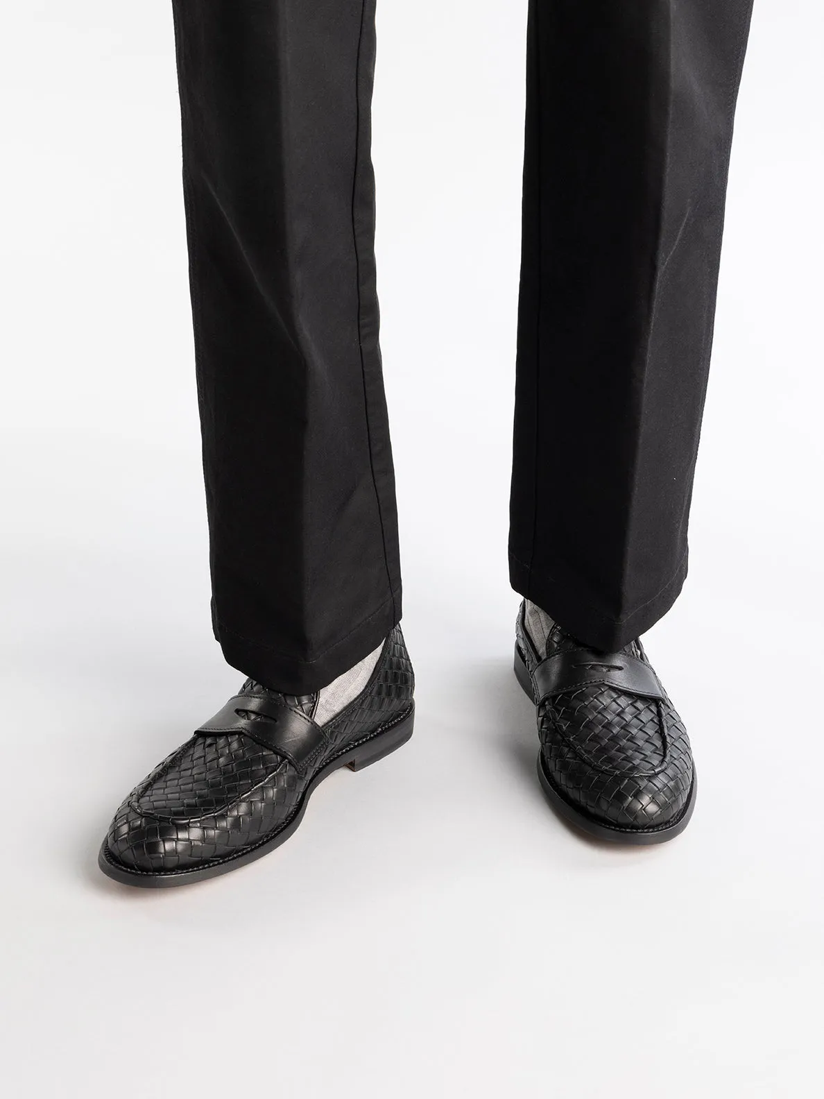 OPERA 003 - Black Leather Penny Loafers