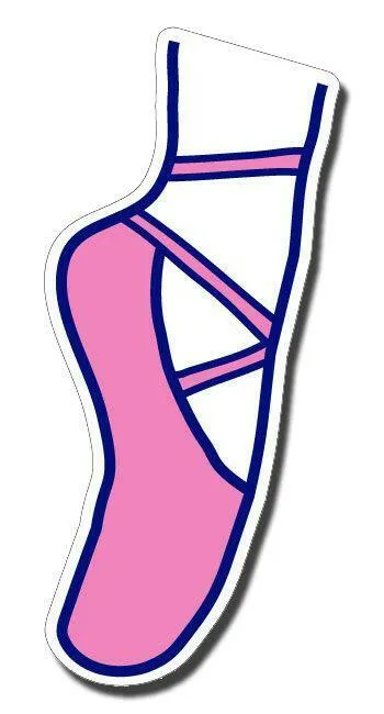 Pink Ballet Slipper Car Magnet