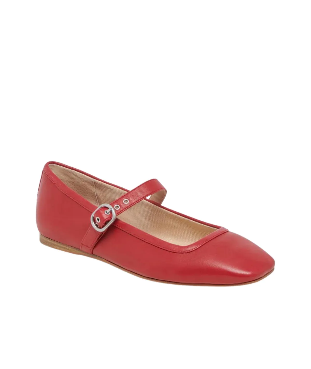 Rodni Ballet Flats- Red Leather