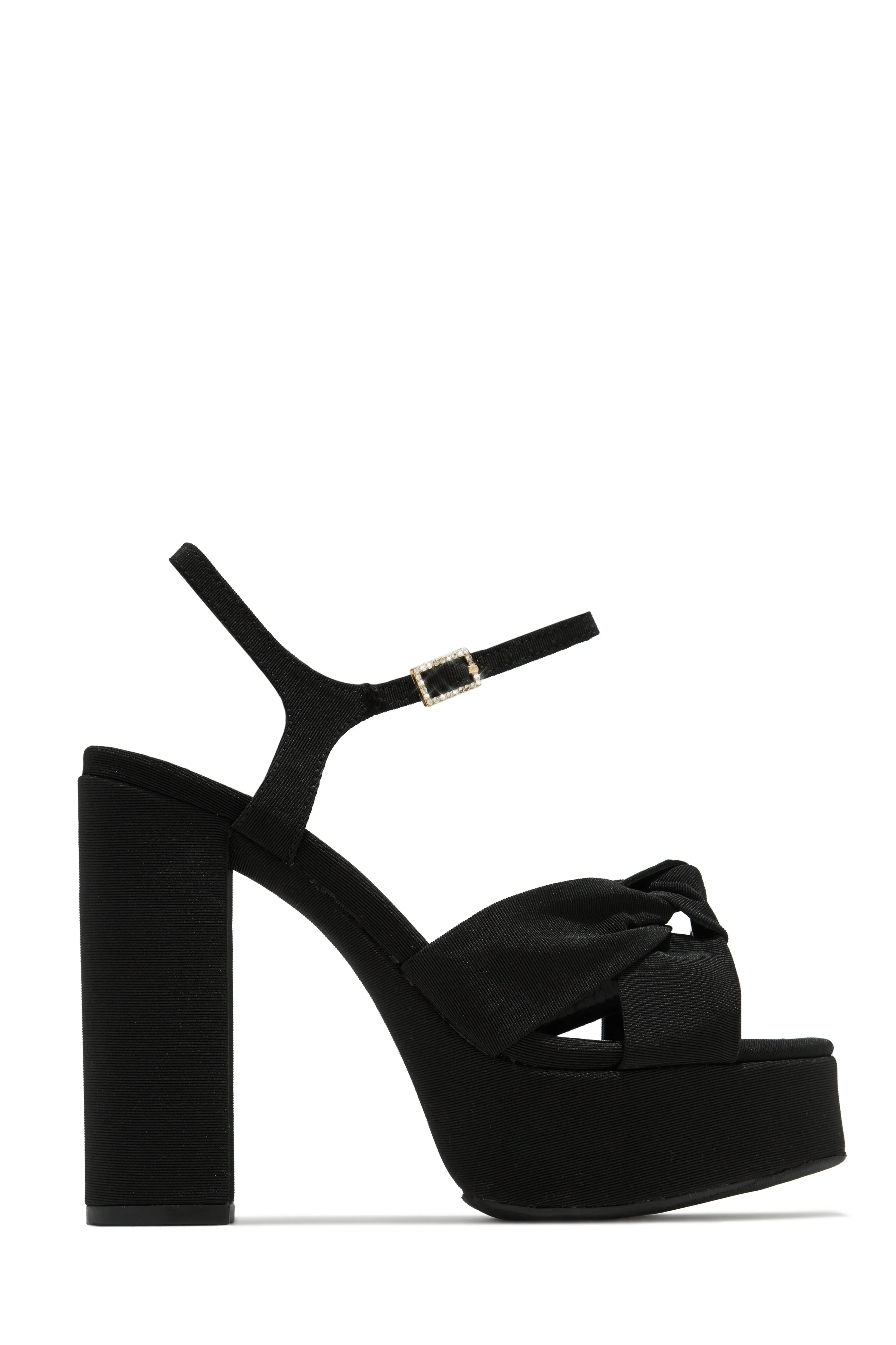 Sabrina Platform Block Heels - Black