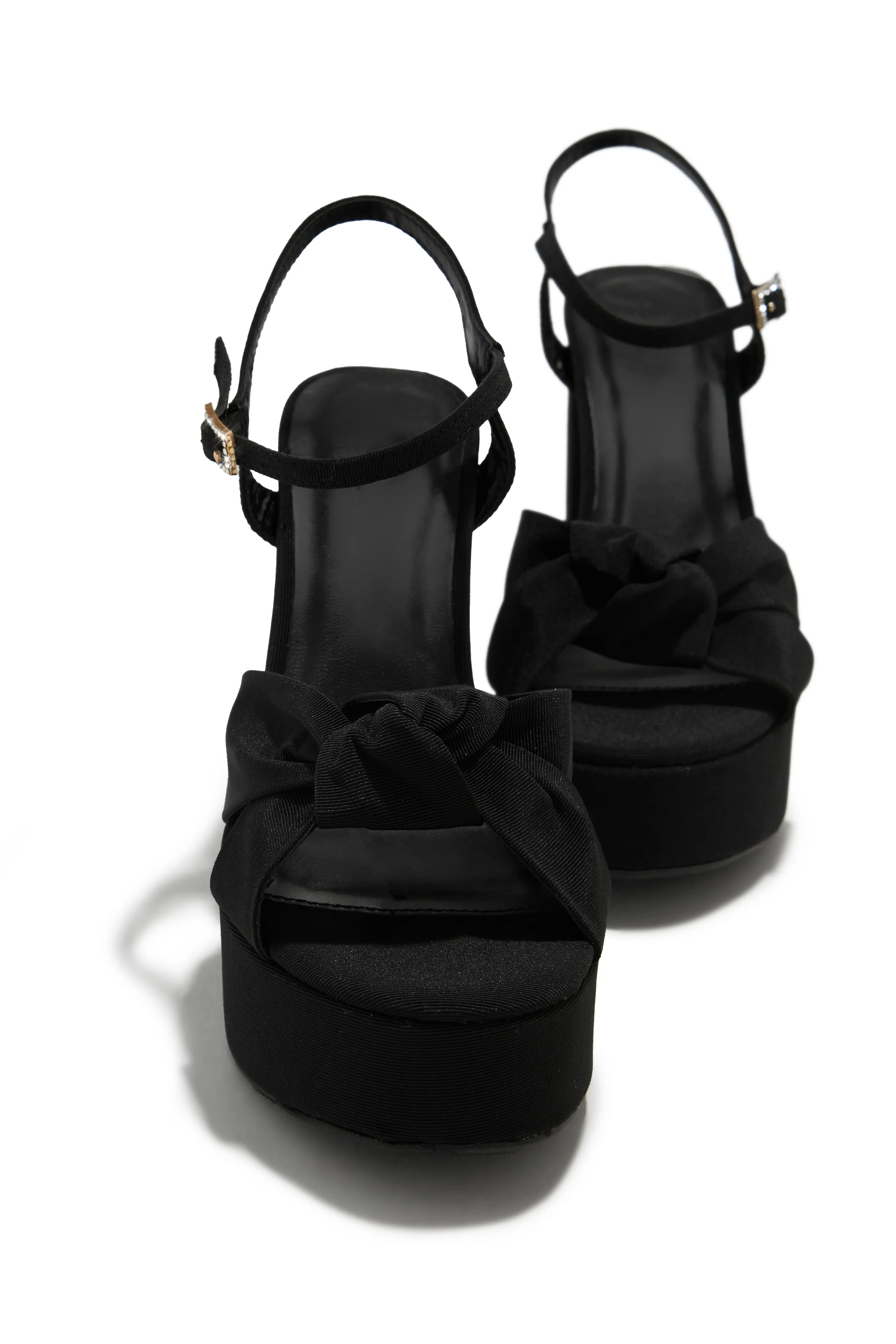 Sabrina Platform Block Heels - Black