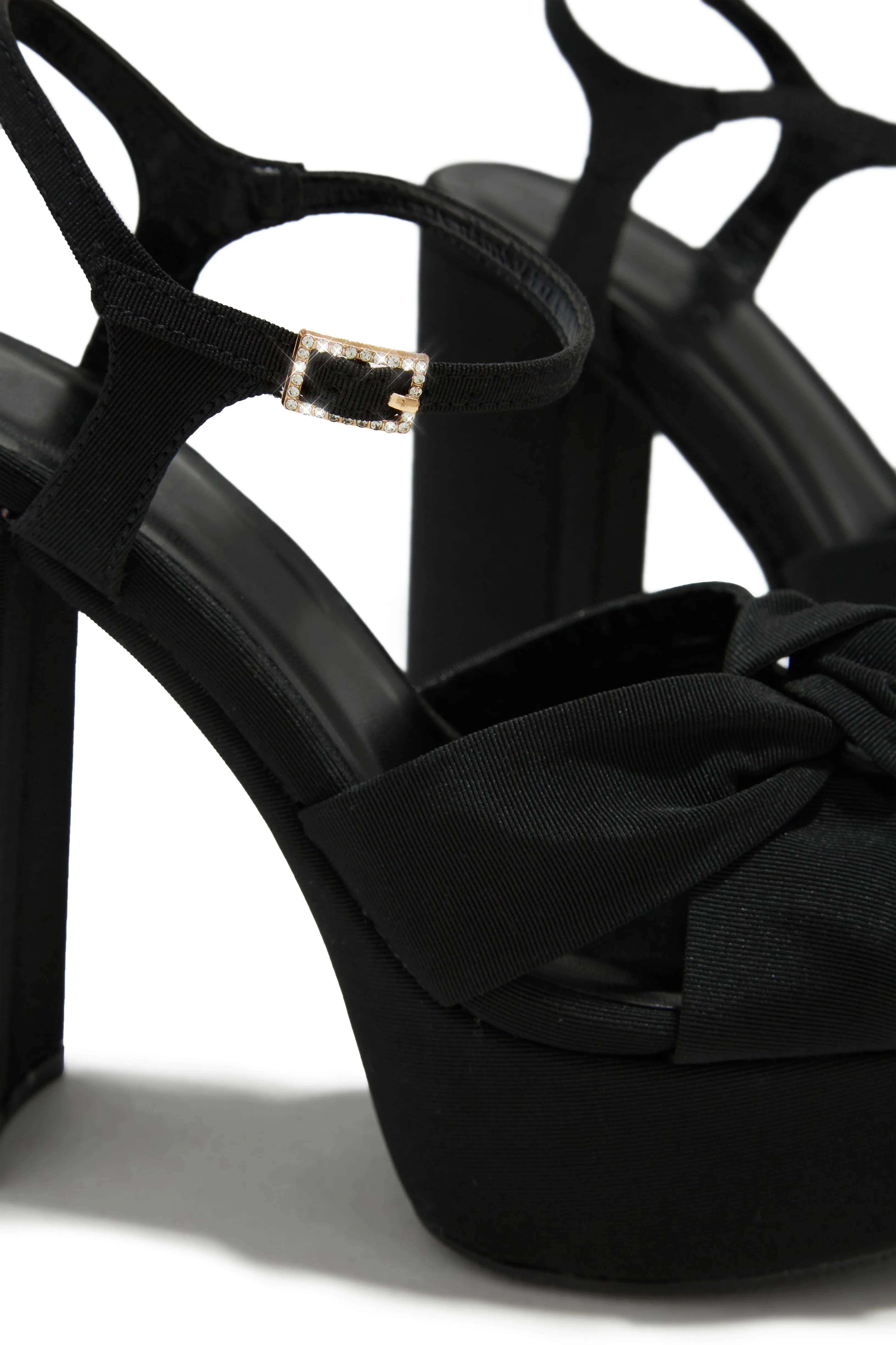 Sabrina Platform Block Heels - Black