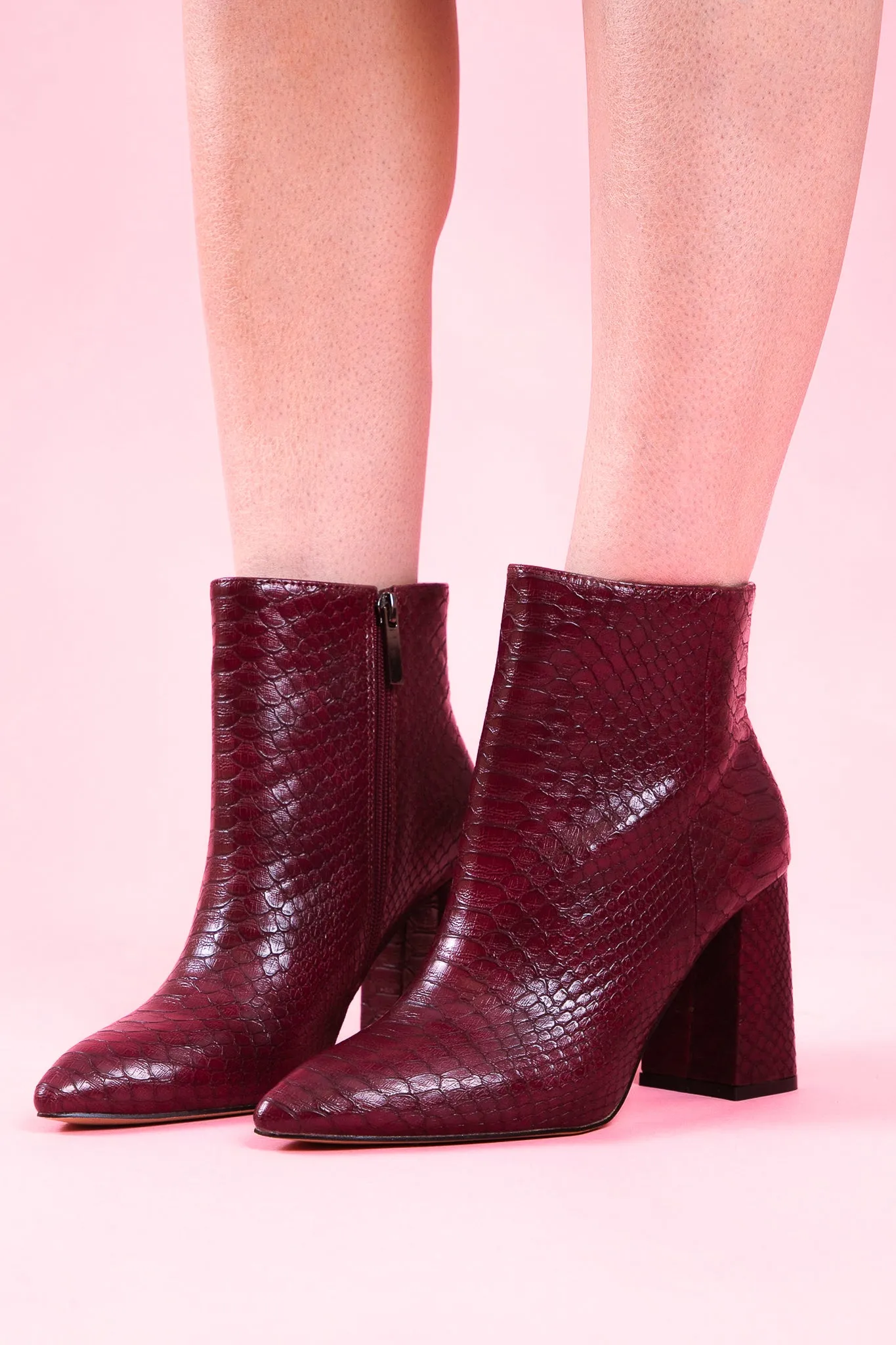 Shu Shop Veronica Wine Heeled Boots - FINAL SALE