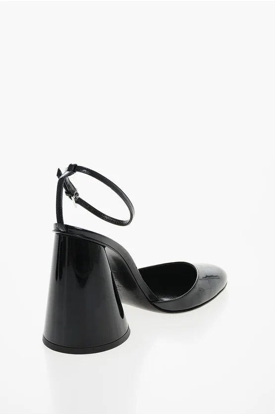 The Attico Chalk Heel LUZ Patent Leather Slingabcks