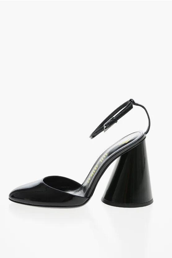 The Attico Chalk Heel LUZ Patent Leather Slingabcks