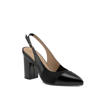 The Panel Slingback - Coal   Block Heel Kit 4 Coal - FINAL SALE