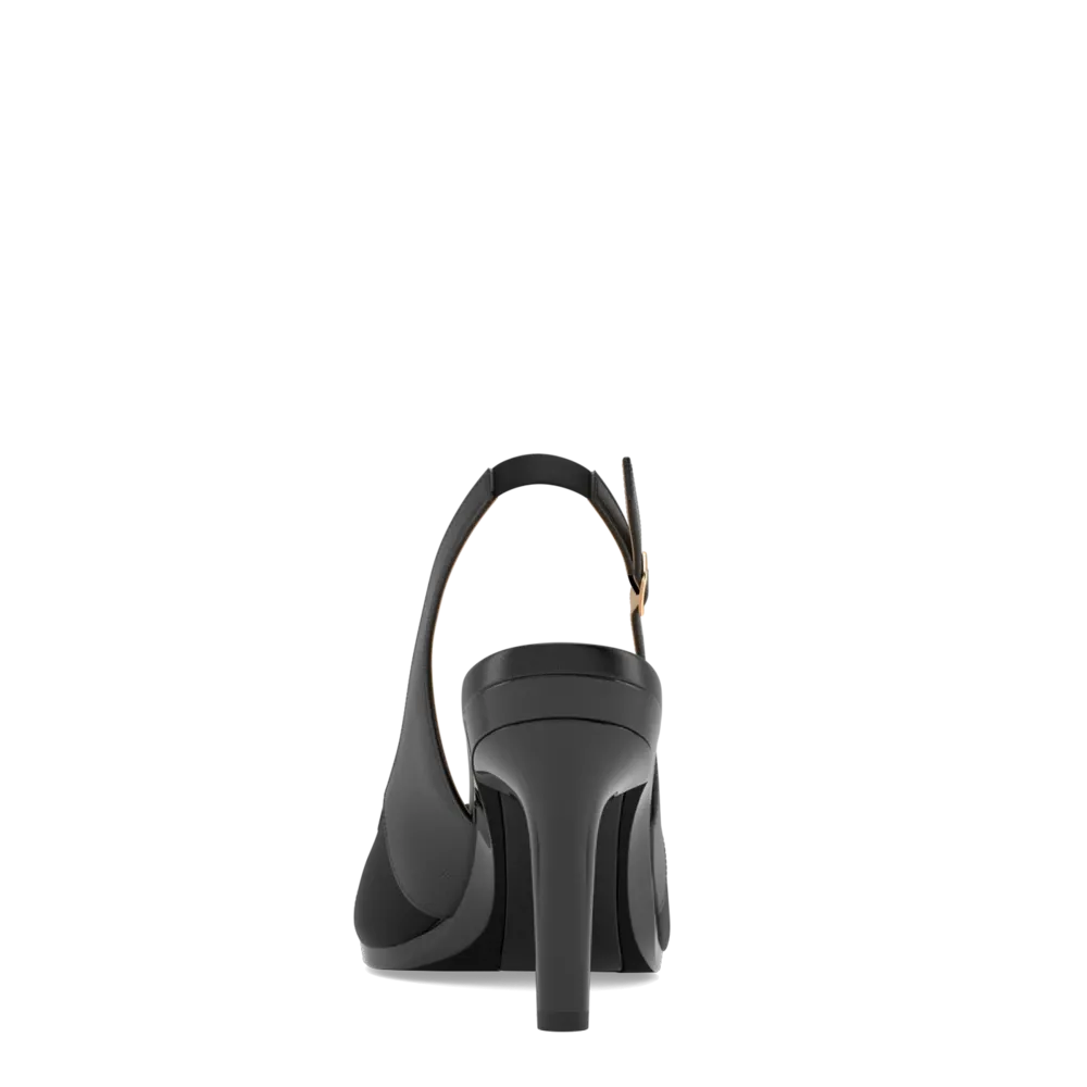 The Panel Slingback - Coal   Stiletto Heel Kit 4 Coal - FINAL SALE