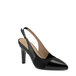 The Panel Slingback - Coal   Stiletto Heel Kit 4 Coal - FINAL SALE