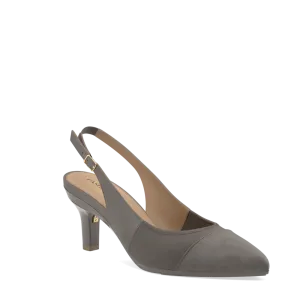 The Panel Slingback - Storm Suede   Stiletto Heel Kit 3 Storm - FINAL SALE