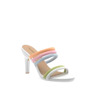 The Slide - White Multi Leather Rope 4 Stiletto