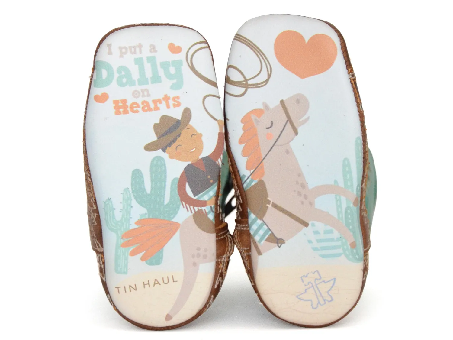 Tin Haul Boys Infant Brown Leather I Am In Stitches Cowboy Boots