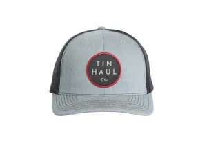 Tin Haul Unisex Woven Patch Grey Cotton Blend Baseball Cap Hat