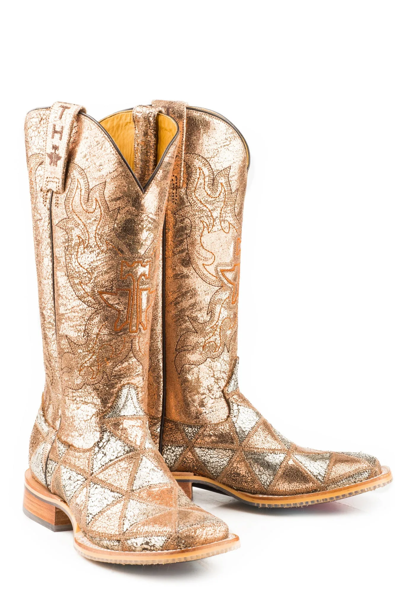 Tin Haul Womens Mish and Mash Multi-Color Leather Cowboy Boots