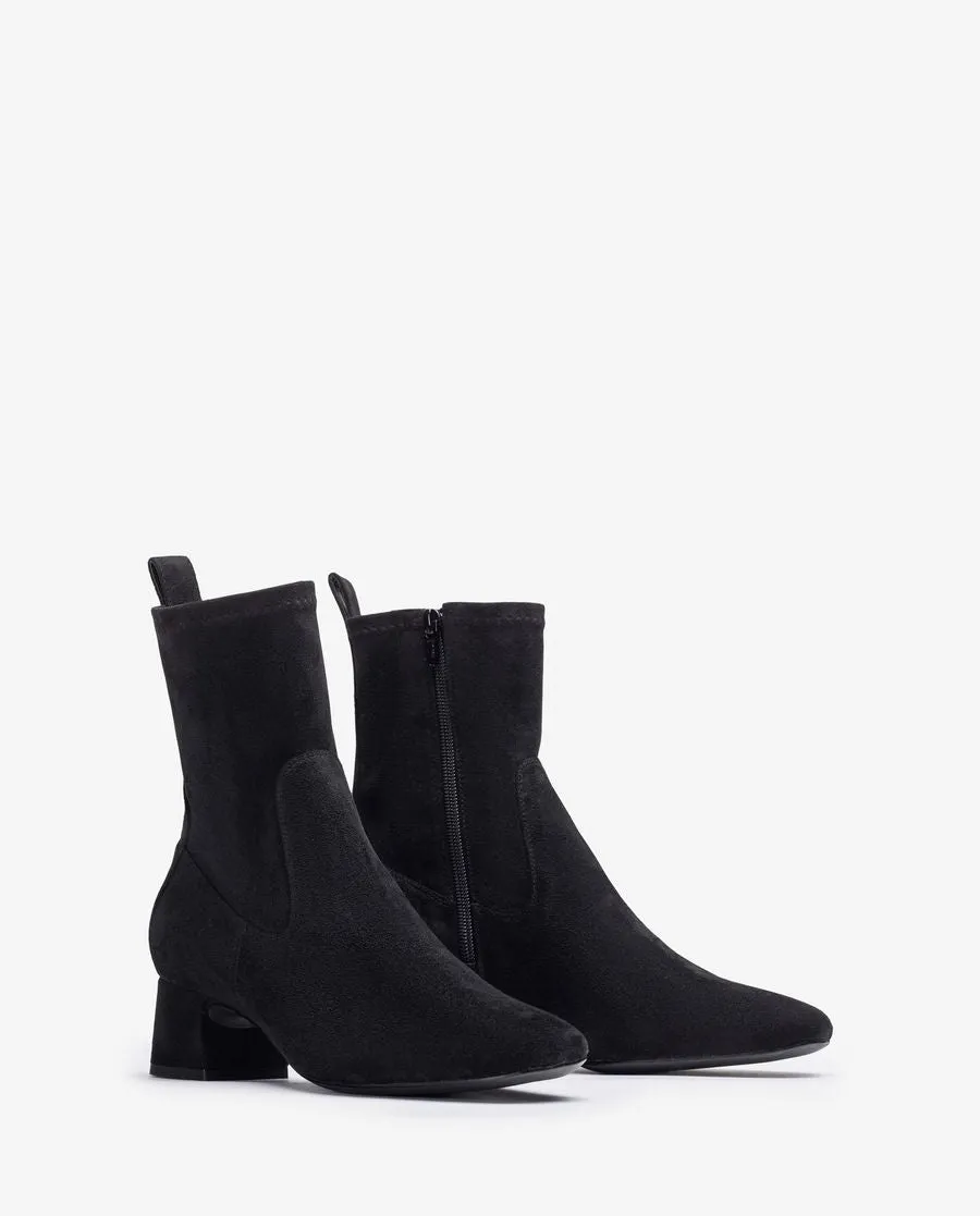 Unisa Lemico Suede Black Ankle Boots