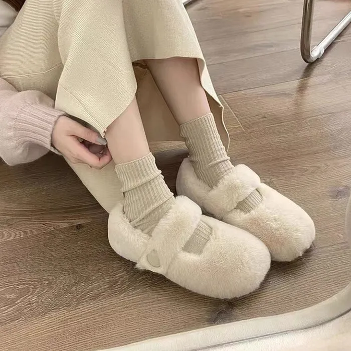 Warm Sheepskin Ballet Flats