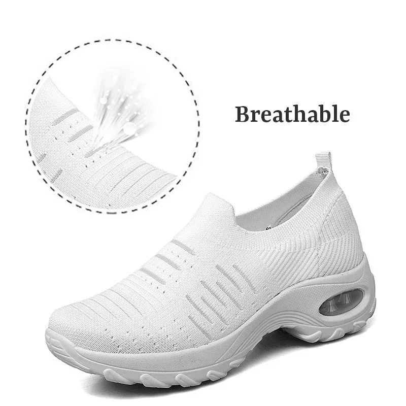 Women's air cushion elastic non-slip leisure sneakers CL