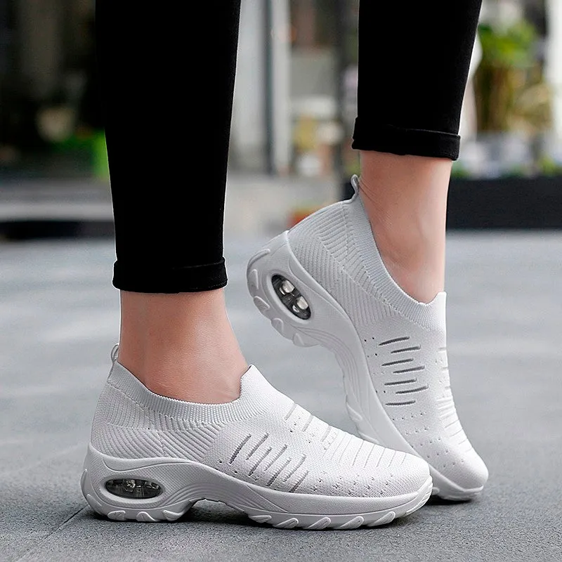 Women's air cushion elastic non-slip leisure sneakers CL