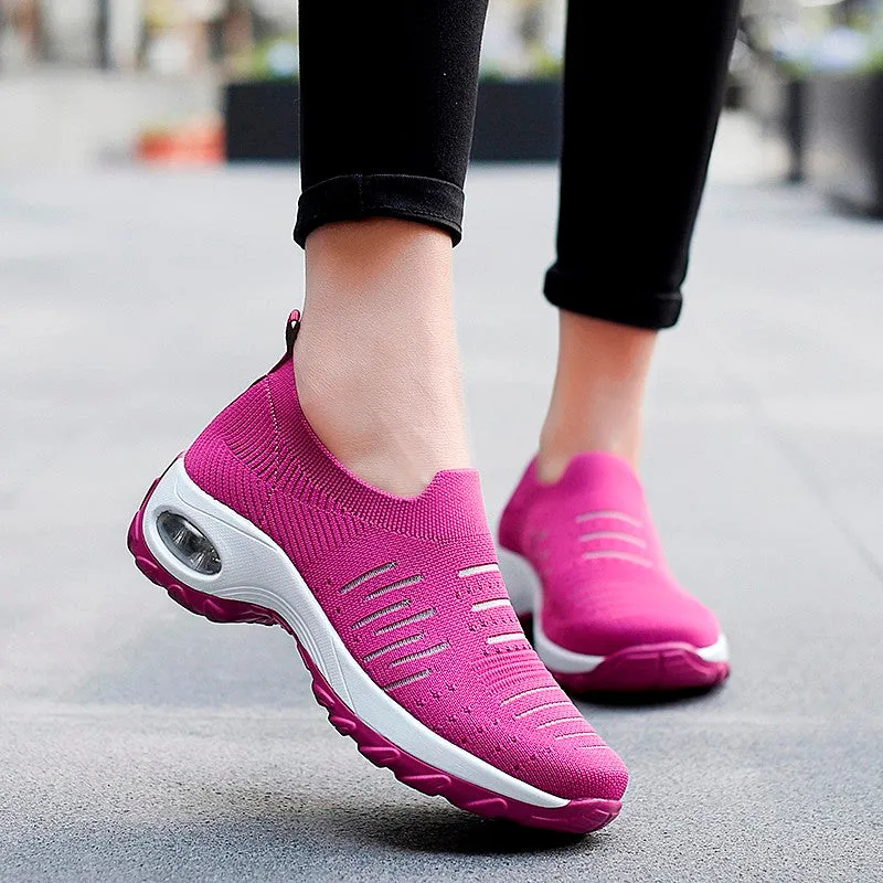 Women's air cushion elastic non-slip leisure sneakers CL