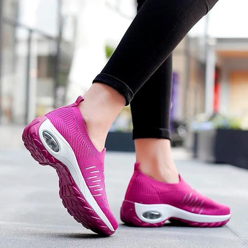 Women's air cushion elastic non-slip leisure sneakers CL