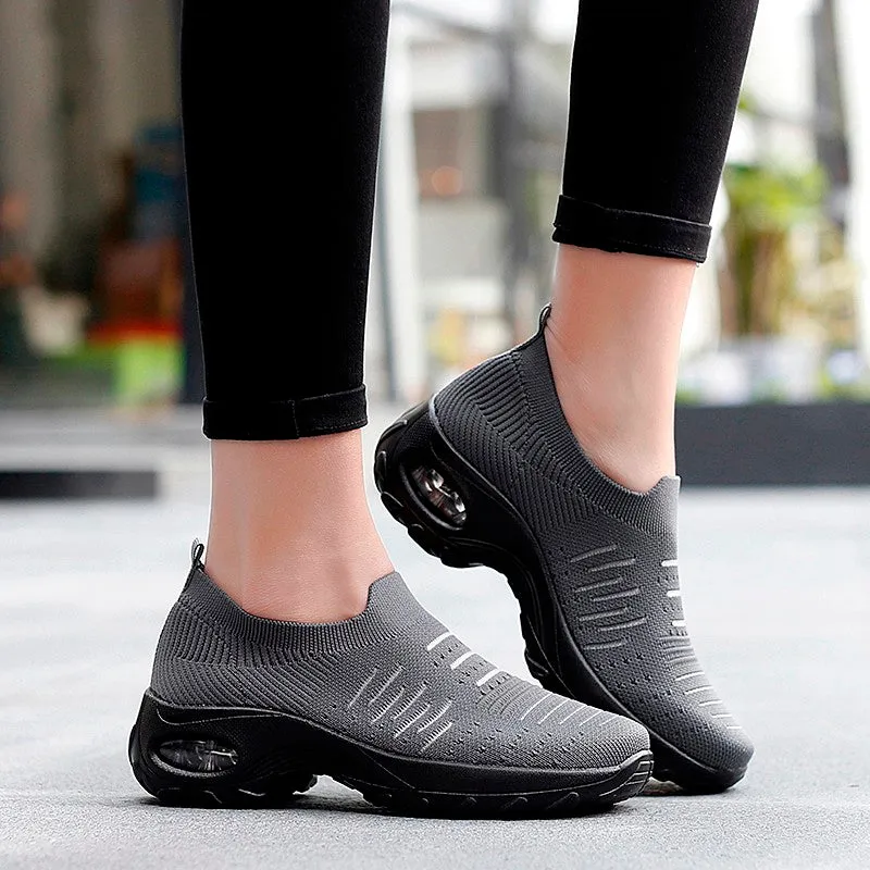 Women's air cushion elastic non-slip leisure sneakers CL