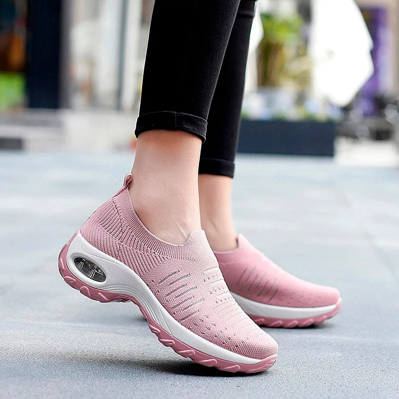 Women's air cushion elastic non-slip leisure sneakers CL