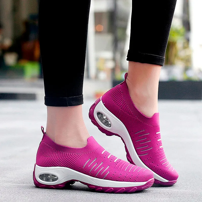 Women's air cushion elastic non-slip leisure sneakers CL