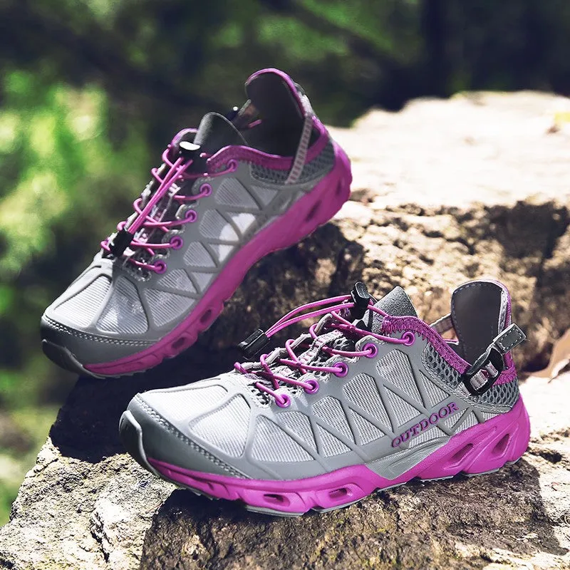 Women's breathable anti-skid stable outdoor hiking sneakers