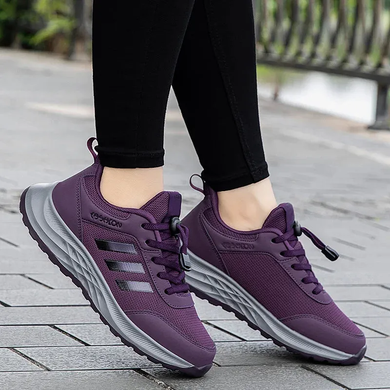 Women's Casual Sneakers, Comfortable And Soft Middle-Aged And Elderly Walking Shoes, Lightweight, Breathable, Brand