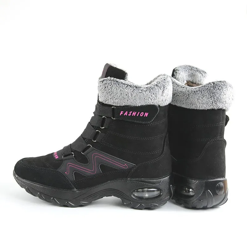 Women's thermal winter plush anti-skid suede boots CCL