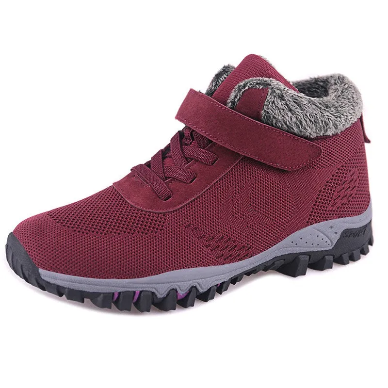 Women's villi suede thermal non-slip fashion platform sneakers