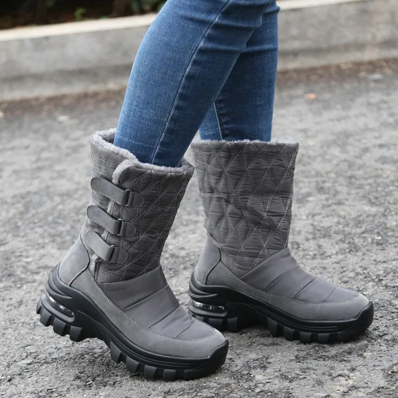 Women's winter thermal plush non-slip platform boots CL