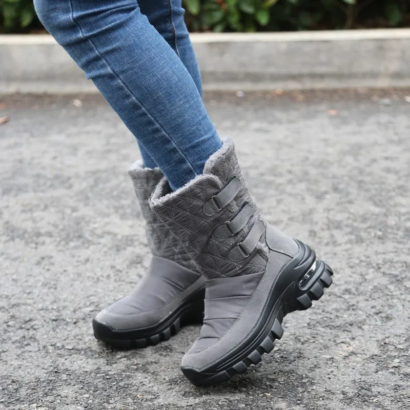 Women's winter thermal plush non-slip platform boots CL