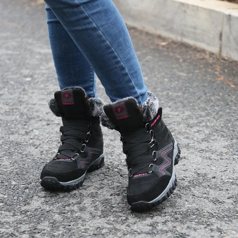 Women's winter thermal villi anti-skid high top boots CCL