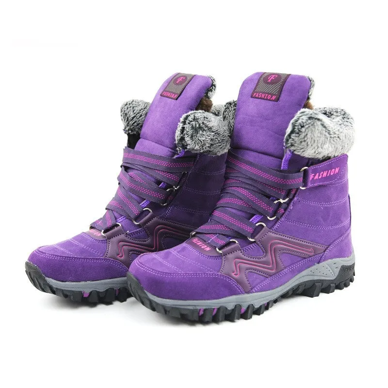 Women's winter thermal villi anti-skid high top boots CCL