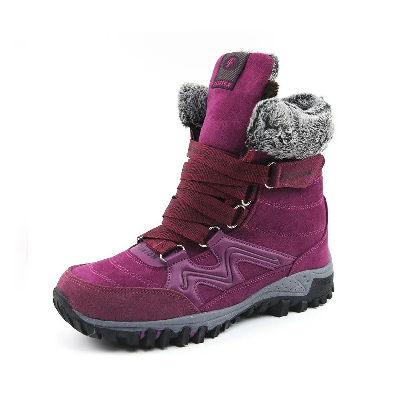 Women's winter thermal villi anti-skid high top boots CCL