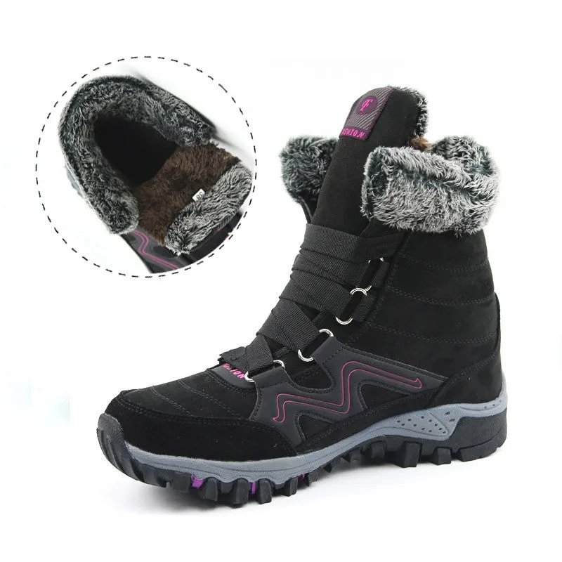 Women's winter thermal villi anti-skid high top boots CCL