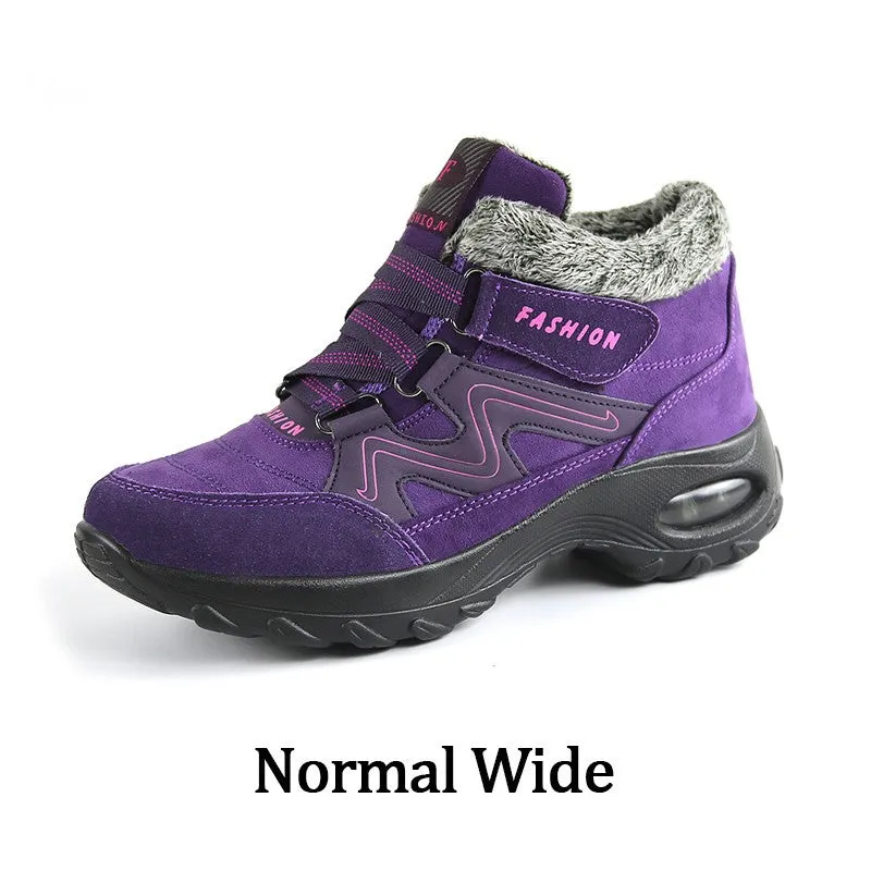 Women's winter thermal villi slip resistant wide boots