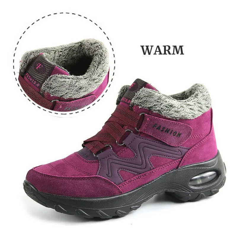 Women's winter thermal villi slip resistant wide boots