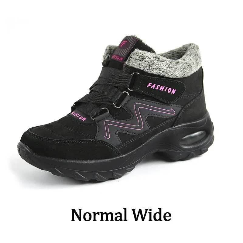 Women's winter thermal villi slip resistant wide boots