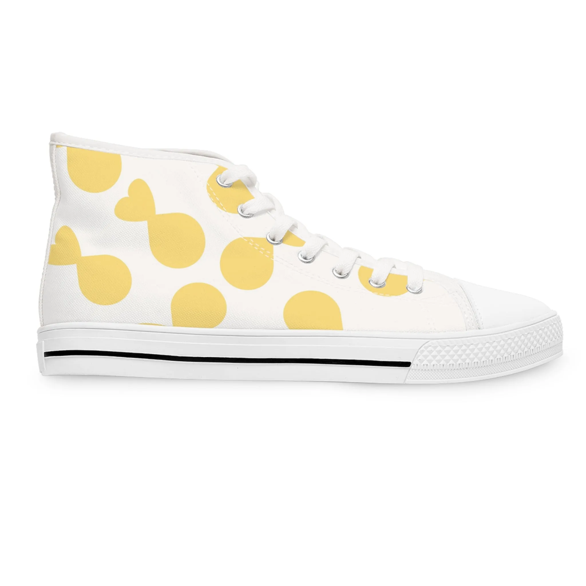 Yellow Fish Women's High Top Sneakers