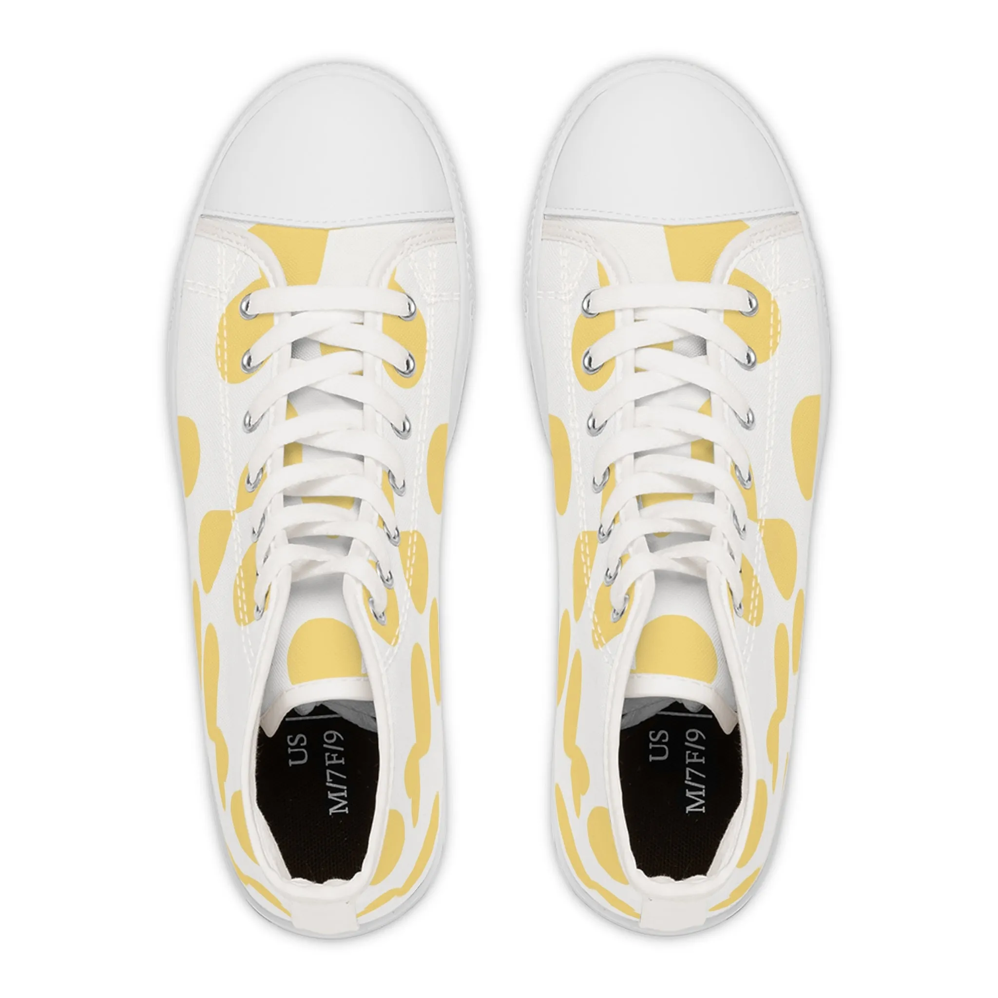 Yellow Fish Women's High Top Sneakers