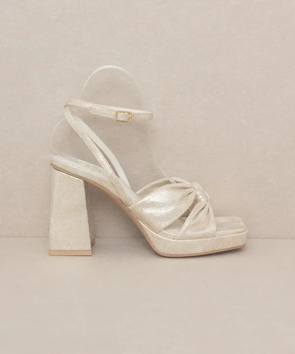 Zoey Knotted Band Platform Heels